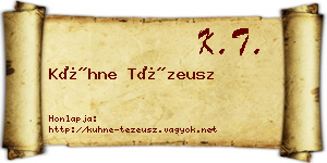 Kühne Tézeusz névjegykártya