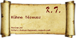 Kühne Tézeusz névjegykártya